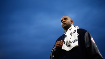 NEW YORK, NY - SEPTEMBER 21: CC Sabathia #52 of the New York Yankees looks on prior to the game against the Baltimore Orioles at Yankee Stadium on September 21, 2018 in the Bronx borough of New York City. New York Yankees defeated the Baltimore Orioles 10-8. (Photo by Mike Stobe/Getty Images)