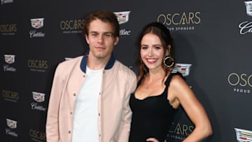 LOS ANGELES, CA - FEBRUARY 21: (L-R) Jake Manley and Jocelyn Hudon attend the Cadillac Oscar Week Celebration at Chateau Marmont on February 21, 2019 in Los Angeles, California (Photo by Joe Scarnici/Getty Images for Cadillac)