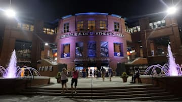 Durham Bulls Athletic Park in Durham, N.C., home of the Durham Bulls of the International League. Photo by BrianFlemingPhotography.com and courtesy of the Durham Bulls.