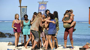 "There's A New Sheriff in Town" - The two tribes merge on the eighth and ninth episode of SURVIVOR: Game Changers, airing Wednesday, April 19 (8:00-10:00 PM, ET/PT) on the CBS Television Network. Photo: Jeffrey Neira/CBS Entertainment ÃÂ©2017 CBS Broadcasting, Inc. All Rights Reserved.