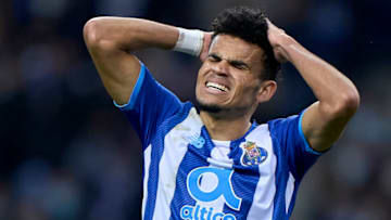 PORTO, PORTUGAL - DECEMBER 23: Luis Diaz of FC Porto reacts during the Taca de Portugal match between FC Porto and SL Benfica at Estadio do Dragao on December 23, 2021 in Porto, Portugal. (Photo by Jose Manuel Alvarez/Quality Sport Images/Getty Images)