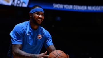 DENVER, CO - OCTOBER 10: Carmelo Anthony