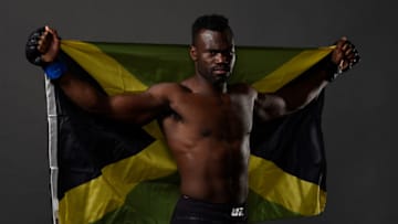 PITTSBURGH, PA - SEPTEMBER 16: Uriah Hall of Jamaica poses for a post fight portrait backstage during the UFC Fight Night event inside the PPG Paints Arena on September 16, 2017 in Pittsburgh, Pennsylvania. (Photo by Mike Roach/Zuffa LLC/Zuffa LLC via Getty Images)