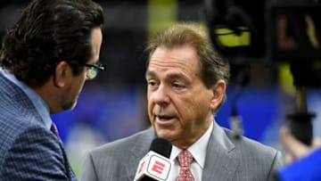 Alabama head coach Nick Saban does an interview (Gary Cosby Jr.-USA TODAY Sports)