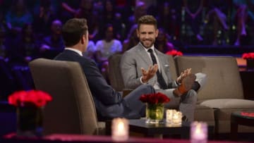 THE BACHELOR - "Episode 2111 - The Women Tell All" - Tempers flare and there are plenty of fireworks, as 19 of the most memorable women this season are back to confront Nick and tell their side of the story. There were highs and lows during Nick's unforgettable season - and then there was Corinne, the most controversial bachelorette of the group. The very self-confident Corinne, who has been the woman viewers and the other bachelorettes have loved to hate, returns to have her chance to defend herself. Rachel, the recently announced new Bachelorette, shares some insight into how she plans to handle her search for love. Danielle L. and Kristina attempt to get some closure to their sudden and heart-wrenching break-ups. Then, take a sneak peak at the dramatic season finale and Nick's final two women, on "The Bachelor: The Women Tell All," MONDAY, MARCH 6 (9:01-11:00 p.m. EST), on The ABC Television Network. (ABC/Michael Yada)CHRIS HARRISON, NICK VIALL