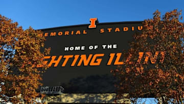 Nov 14, 2015; Champaign, IL, USA; A general view of Memorial Stadium before the game between the Ohio State Buckeyes and the Illinois Fighting Illini at Memorial Stadium. Mandatory Credit: Mike DiNovo-USA TODAY Sports