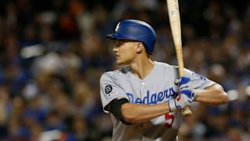 NEW YORK, NEW YORK - SEPTEMBER 13: Corey Seager #5 of the Los Angeles Dodgers in action against the New York Mets at Citi Field on September 13, 2019 in New York City. The Dodgers defeated the Mets 9-2. (Photo by Jim McIsaac/Getty Images)