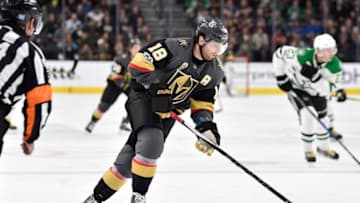 LAS VEGAS, NV - NOVEMBER 28: James Neal #18 of the Vegas Golden Knights (Photo by Jeff Bottari/NHLI via Getty Images)