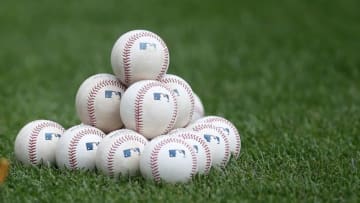 Jun 7, 2016; Pittsburgh, PA, USA; General view as MLB baseballs on the field before the Pittsburgh Pirates host the New York Mets in a double header at PNC Park. Mandatory Credit: Charles LeClaire-USA TODAY Sports