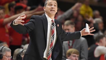 COLLEGE PARK, MD - MARCH 03: Head coach Mark Turgeon of the Maryland Terrapins signals to his players in the first half during a college basketball game against the Michigan Wolverines at the XFinity Center on March 3, 2019 in College Park, Maryland. (Photo by Mitchell Layton/Getty Images)