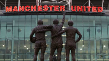 MANCHESTER, ENGLAND - NOVEMBER 27: Trinity Statue outside Old Trafford for the Premier League match between Manchester United and West Ham United on November 27, 2016 in Manchester, England. (Photo by Mark Robinson/Getty Images)