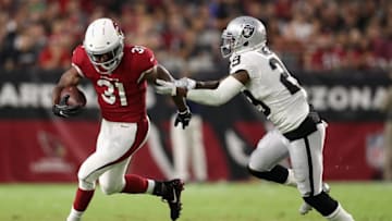 GLENDALE, AZ - AUGUST 12: Running back David Johnson