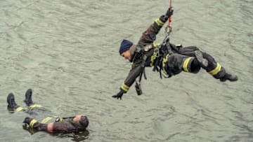 CHICAGO FIRE -- "The F is For" Episode 612 -- Pictured: (l-r) Taylor Kinney as Kelly Severide, Miranda Rae Mayo as Stella Kidd -- (Photo by: Elizabeth Morris/NBC)
