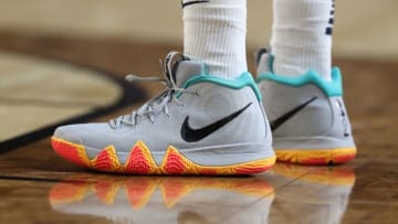 MINNEAPOLIS, MINNESOTA - APRIL 08: A view of the Nike shoes worn by the Virginia Cavaliers against the Texas Tech Red Raiders during the 2019 NCAA men's Final Four National Championship game at U.S. Bank Stadium on April 08, 2019 in Minneapolis, Minnesota. (Photo by Streeter Lecka/Getty Images)