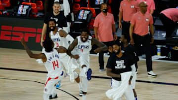 LA Clippers, Paul George, Terance Mann, JaMychal Green, Marcus Morris (Photo by Kevin C. Cox/Getty Images)