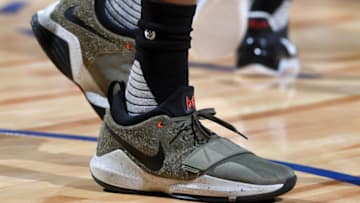 LAS VEGAS, NV - JULY 10: Sneakers of De'Aaron Fox