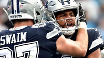 CHARLOTTE, NC - SEPTEMBER 09: Dak Prescott #4 of the Dallas Cowboys celebrates a two point conversion against the Carolina Panthers in the fourth quarter during their game at Bank of America Stadium on September 9, 2018 in Charlotte, North Carolina. (Photo by Grant Halverson/Getty Images)