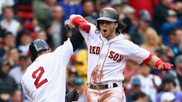 BOSTON, MA - OCTOBER 09: Andrew Benintendi