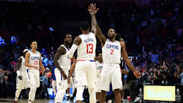 LA Clippers Kawhi Leonard and Paul George (Photo by Kevork Djansezian/Getty Images)