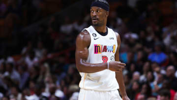 Jimmy Butler #22 of the Miami Heat in action against the Atlanta Hawks(Photo by Megan Briggs/Getty Images)