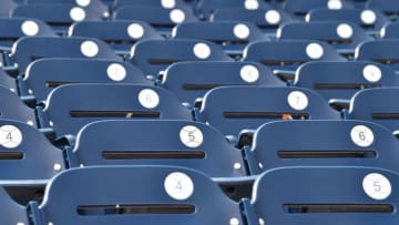 OMAHA, NE - JUNE 26: A general view of the seats prior to during game three of the College World Series Championship Series between the Michigan Wolverines and Vanderbilt Commodores on June 26, 2019 at TD Ameritrade Park Omaha in Omaha, Nebraska. (Photo by Peter Aiken/Getty Images)