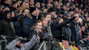 angry fans during the Dutch Eredivisie match between FC Twente Enschede and Ajax Amsterdam at the Grolsch Veste on December 02, 2017 in Enschede, The Netherlands(Photo by VI Images via Getty Images)