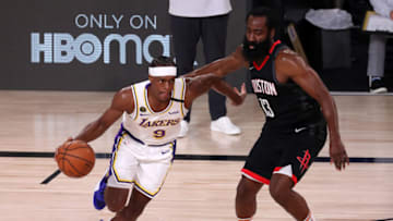 Rajon Rondo #9 of the Los Angeles Lakers (Photo by Mike Ehrmann/Getty Images)