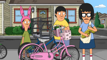 BOB'S BURGERS: When Louise finds out that Rudy has a model bridge that explodes, she decides to set out on a sort-of-kind-of-perilous journey, dragging her siblings along for the ride. Meanwhile, Mort tries to teach Bob, Linda and Teddy how to meditate in the "Bridge Over Troubled Rudy" episode of BOBS BURGERS airing Sunday, May 2 (9:00-9:30 PM ET/PT) on FOX. BOBS BURGERS © 2021 by 20th Television.