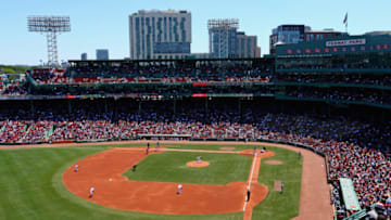 BOSTON, MA - JULY 04: A general view of Fenway Park during the game between Boston Red Sox and the Texas Rangers on July 4, 2016 in Boston, Massachusetts. (Photo by Maddie Meyer/Getty Images)