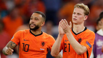 Memphis Depay of Holland, Frenkie de Jong of Holland. (Photo by Eric Verhoeven/Soccrates/Getty Images)