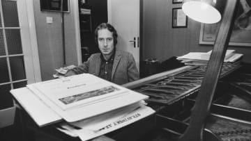 British composer John Barry at his piano, UK, 20th December 1967. He is perhaps best known for the theme to the James Bond films. (Photo by Larry Ellis/Express/Getty Images)