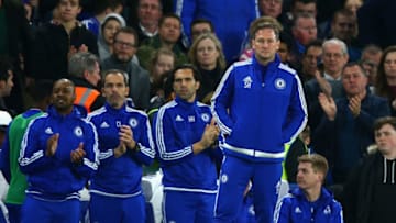 LONDON, ENGLAND - DECEMBER 19: Chelsea coach Steve Holland looks on during the Barclays Premier League match between Chelsea and Sunderland at Stamford Bridge on December 19, 2015 in London, England. (Photo by Clive Mason/Getty Images)