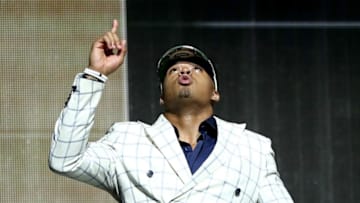 PHILADELPHIA, PA - APRIL 27: Jamal Adams of LSU reacts after being picked