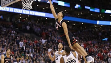 BOSTON, MA - MARCH 25: Zhaire Smith #2 of the Texas Tech Red Raiders attempts to dunk the ball against Mikal Bridges #25 of the Villanova Wildcats during the second half in the 2018 NCAA Men's Basketball Tournament East Regional at TD Garden on March 25, 2018 in Boston, Massachusetts. (Photo by Maddie Meyer/Getty Images)