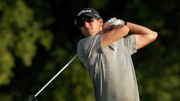 BLAINE, MINNESOTA - JULY 24: Richy Werenski of the United States plays his shot from the 11th tee during the second round of the 3M Open on July 24, 2020 at TPC Twin Cities in Blaine, Minnesota. (Photo by Matthew Stockman/Getty Images)