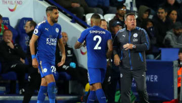LEICESTER, ENGLAND - OCTOBER 16: Craig Shakespeare, manager of Leicester City looks on as Danny Simpson of Leiceter City is substituted during the Premier League match between Leicester City and West Bromwich Albion at The King Power Stadium on October 16, 2017 in Leicester, England. (Photo by Richard Heathcote/Getty Images)