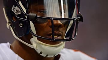 Nov 27, 2014; Detroit, MI, USA; Chicago Bears wide receiver Brandon Marshall (15) on the sidelines during the first quarter against the Detroit Lions at Ford Field. Mandatory Credit: Andrew Weber-USA TODAY Sports