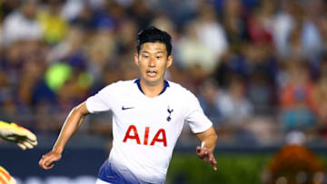 Jul 28, 2018; Pasadena, CA, USA; Tottenham Hotspur forward Son Heung-Min Mark J. Rebilas-USA TODAY Sports