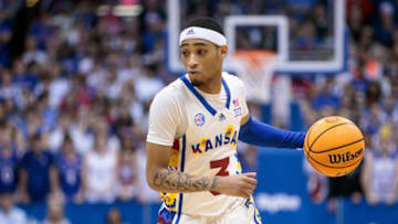 Dajuan Harris Jr. #3 of the Kansas Jayhawks (William Purnell-USA TODAY Sports