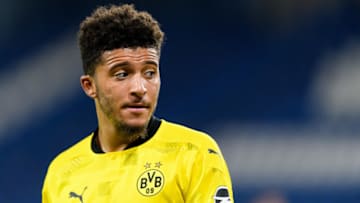 Jadon Sancho of Borussia Dortmund looks on (Photo by Alex Gottschalk/DeFodi Images via Getty Images)