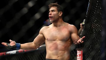 LAS VEGAS, NV - JULY 07: Paulo Costa of Brazil gestures at the referre for being sent to his corner in his middleweight fight during the UFC 226 event inside T-Mobile Arena on July 7, 2018 in Las Vegas, Nevada. (Photo by Christian Petersen/Zuffa LLC/Zuffa LLC via Getty Images)