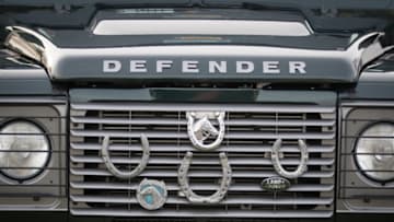CHEPSTOW, WALES - DECEMBER 27: Horse shoes and motifs adorn a Land Rover Defender during the 2016 Coral Welsh Grand National at Chepstow Racecourse on December 27, 2016 in Chepstow, Wales. Traditionally, the Christmas holiday meets are often the busiest of the racing calendar for an industry, that the British Horseracing Authority estimates is worth over £3.45 billion annually to the national economy and responsible for 85,000 direct and indirect full-time jobs. (Photo by Matt Cardy/Getty Images)