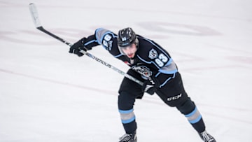 WINNIPEG, CANADA - APRIL 01: Matthew Savoie #93 of the Winnipeg ICE skates during second period action against the Medicine Hat Tigers in Game Two of the First Round of the 2023 WHL Playoffs at Wayne Fleming Arena on April 01, 2023 in Winnipeg, Manitoba, Canada. (Photo by Jonathan Kozub/Getty Images)