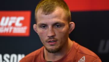 LIVERPOOL, ENGLAND - MAY 25: Jason Knight interacts with media during the UFC Ultimate Media Day at BT Convention Centre on May 25, 2018 in Liverpool, England. (Photo by Josh Hedges/Zuffa LLC/Zuffa LLC via Getty Images)