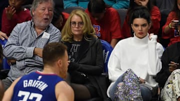 LOS ANGELES, CA - NOVEMBER 4: Kendall Jenner looks on as Blake Griffin