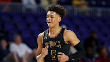 FORT MYERS, FLORIDA - DECEMBER 19: Paolo Banchero #5 of O’Dea High School against Blanche Ely High School during the City of Palms Classic Day 2 at Suncoast Credit Union Arena on December 19, 2019 in Fort Myers, Florida. (Photo by Michael Reaves/Getty Images)