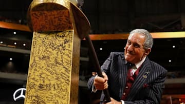 ATLANTA, GA - AUGUST 01: Atlanta United owner Arthur Blank participates in pregame ceremonies prior to the 2018 MLS All-Star Game between the MLS All-Stars and Juventus at Mercedes-Benz Stadium on August 1, 2018 in Atlanta, Georgia. (Photo by Kevin C. Cox/Getty Images)