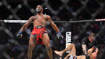 Nov 6, 2021; New York, NY, USA; Bobby Green (blue gloves) defeats Al Iaquinta (red gloves) during UFC 268 at Madison Square Garden. Mandatory Credit: Ed Mulholland-USA TODAY Sports