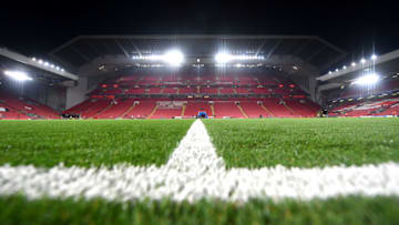 LIVERPOOL, ENGLAND - NOVEMBER 05: General view inside the stadium prior to the UEFA Champions League group E match between Liverpool FC and KRC Genk at Anfield on November 05, 2019 in Liverpool, United Kingdom. (Photo by Laurence Griffiths/Getty Images)