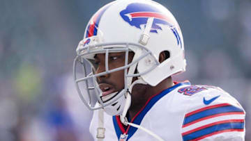 Dec 13, 2015; Philadelphia, PA, USA; Buffalo Bills running back LeSean McCoy (25) looks on prior to the game against the Philadelphia Eagles at Lincoln Financial Field. The Eagles won 23-20. Mandatory Credit: Bill Streicher-USA TODAY Sports